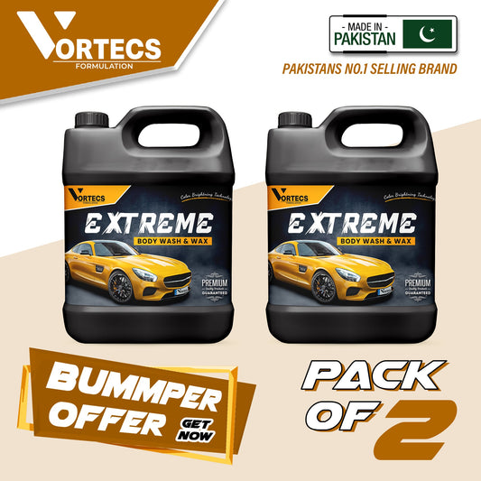 Pack Of 2 Extreme Body wash + wax car wash shampoo - 4 litre