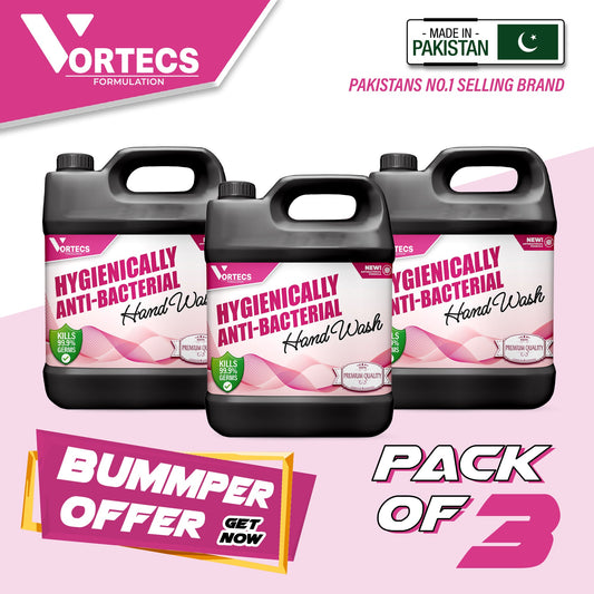 Pack Of 3 Hygienically  Anti-Bacterial Hand wash liquid Soap - 4 litre