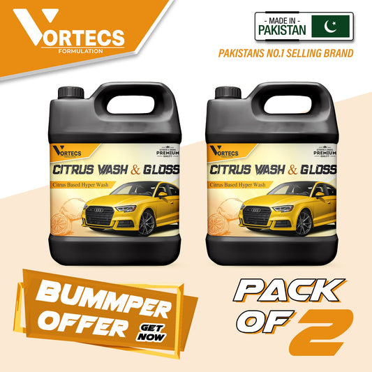 Pack Of 2 Citrus car wash & wax shampoo - 4 litre