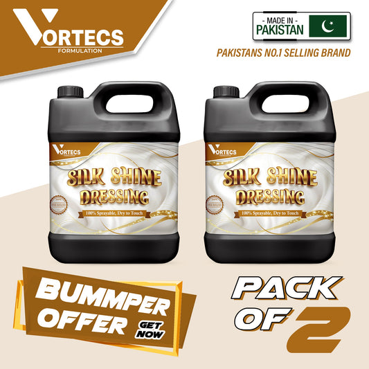 Pack Of 2 Silk Shine Dressing Mate Polish Anti-Bacterial For Vehichle Interior - 4 litre