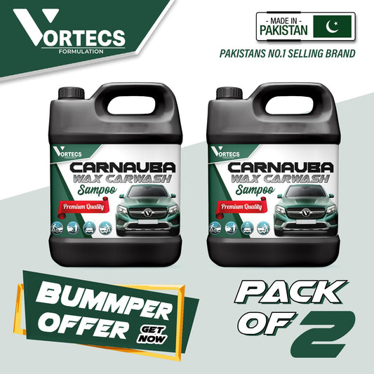 Pack Of 2 Carnauba Wax Car wash & wax shampoo - 4 litre