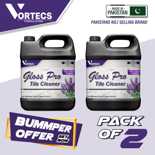 Pack Of 2 Gloss Pro Tile Cleaner - 4 litre
