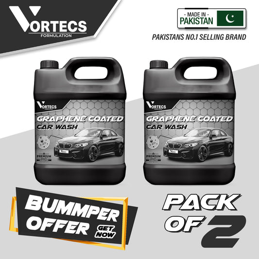 Pack Of 2 Graphene Coated Car Wash Shampoo - 4 litre