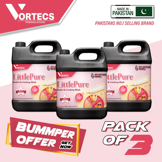 Pack Of 3 Litle Pure Feeder & Crockery Wash - 4 litre