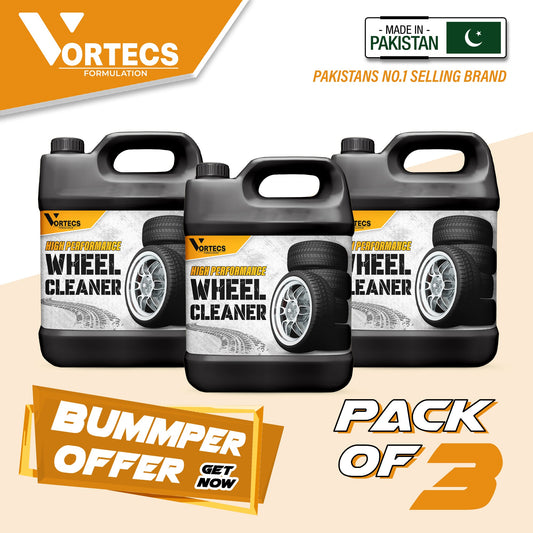 Pack Of 3 Vehicle Tyre / Wheel Cleaner - 4 litre