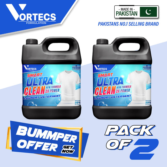 Pack Of 2 Ultra Clean Liquid Laundry Detergent - 4 litre