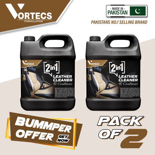 Pack Of 2 Leather Cleaner and Conditioner 2 in 1 - 4 litre