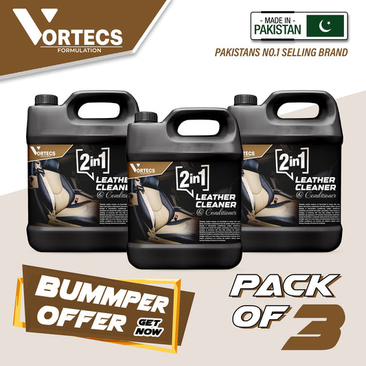 Pack Of 3 Leather Cleaner and Conditioner 2 in 1 - 4 litre