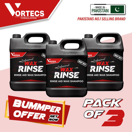 Pack Of 3 Wax Rinse Sealant Car wash & wax shampoo - 4 litre