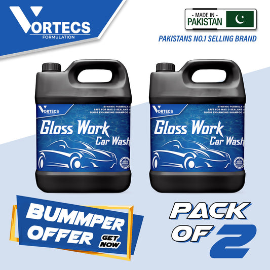 Pack Of 2 Gloss Workz Auto wash car wash shampoo - 4 litre