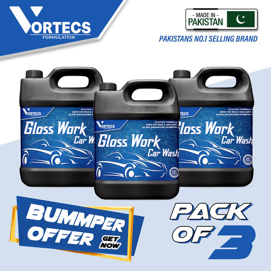 Pack Of 3 Gloss Workz Auto wash car wash shampoo - 4 litre