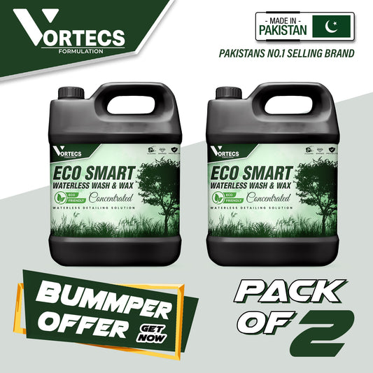 Pack Of 2 Eco Smart Water Less wash & wax - 4 litre