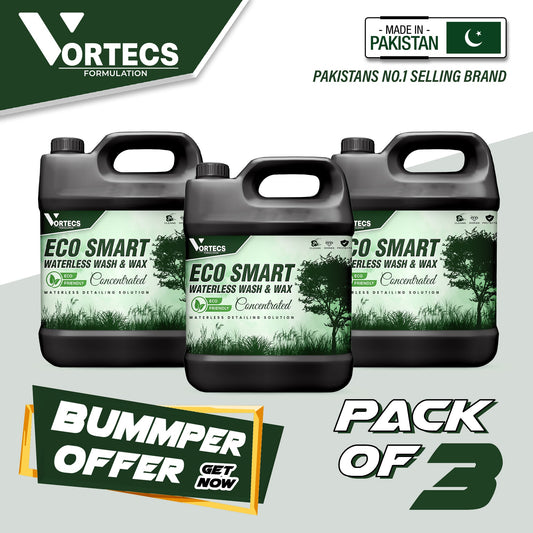 Pack Of 3 Eco Smart Water Less wash & wax - 4 litre