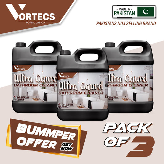Pack Of 3 Ultra Guard Bathroom Cleaner Cool Mint Fragrance - 4 litre