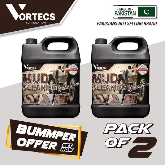 Pack Of 2 Mud , Dirt Heavy Duty Car wash & wax shampoo - 4 litre
