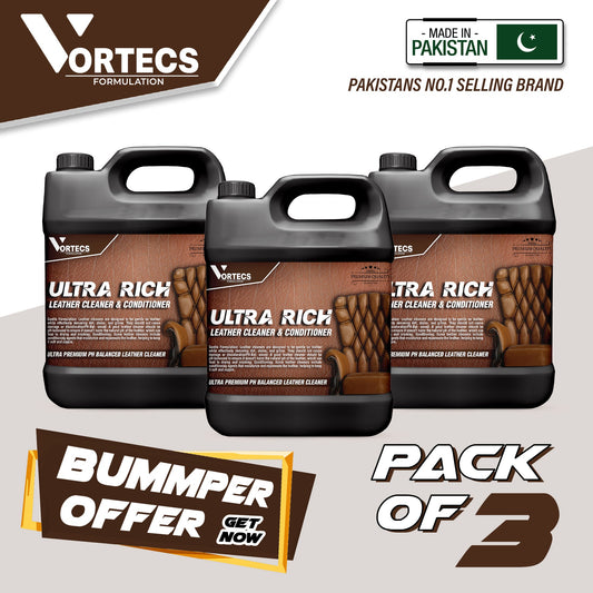 Pack Of 3 Ultra Rich Leather Cleaner & Conditioner - 4 litre