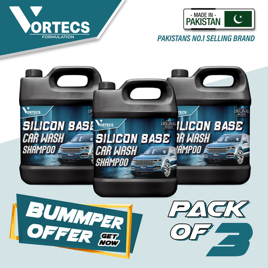Pack Of 3 Silicone Base Car wash Shampoo - 4 litre