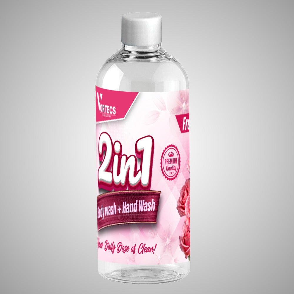 2 in 1 Body Wash + Hand Wash ( French Rose ) - 1 litre