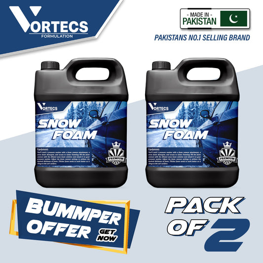 Pack Of 2 Snow Foam Car Shine Wash & wax Shampoo - 4 Litre