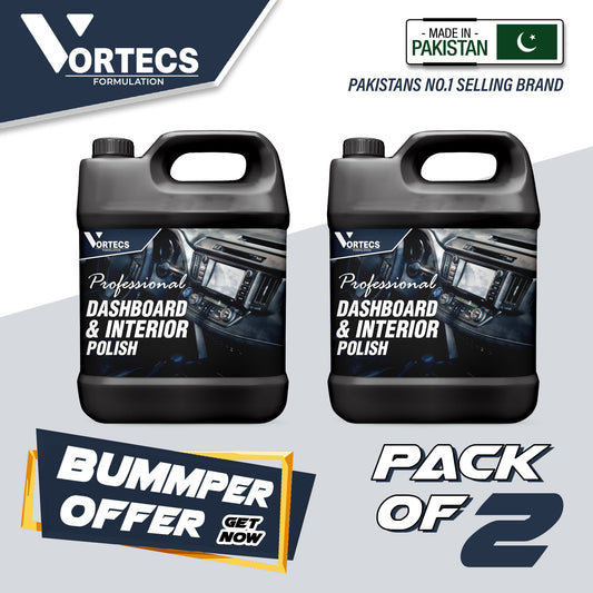 Pack Of 2 Profesional Dashboard Mat Interior Polish - 4 litre