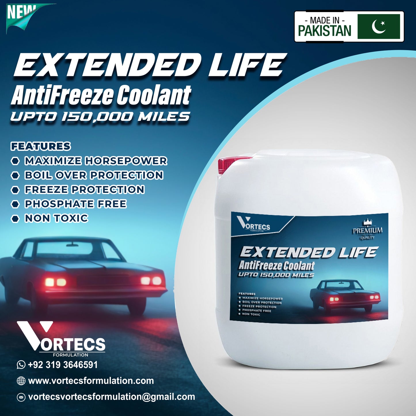 Extended Life Anti-Freeze Coolant For All Vehicle
