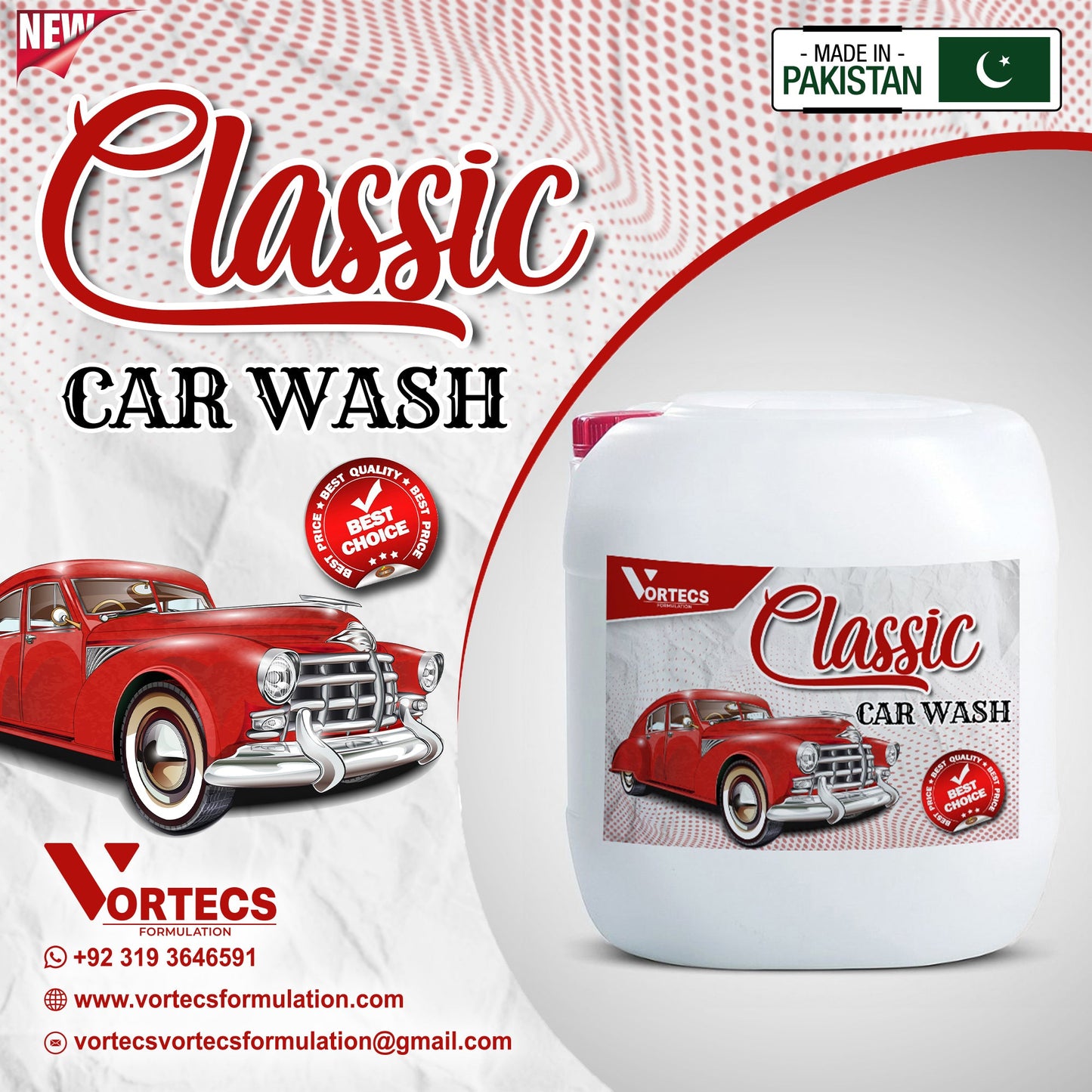Classic Shine car wash & wax shampoo - 30 litre
