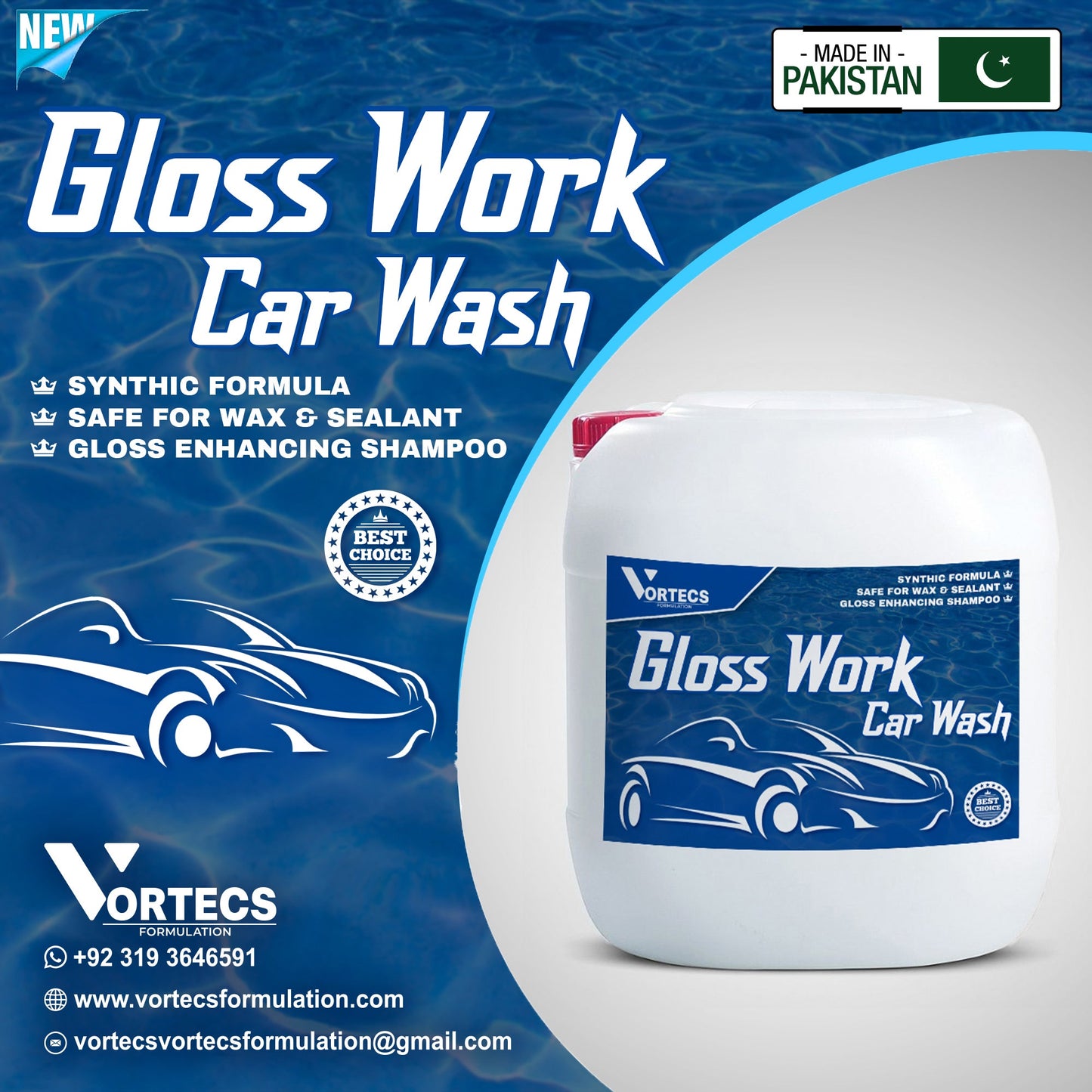 Gloss Workz Auto wash car wash shampoo - 30 litre