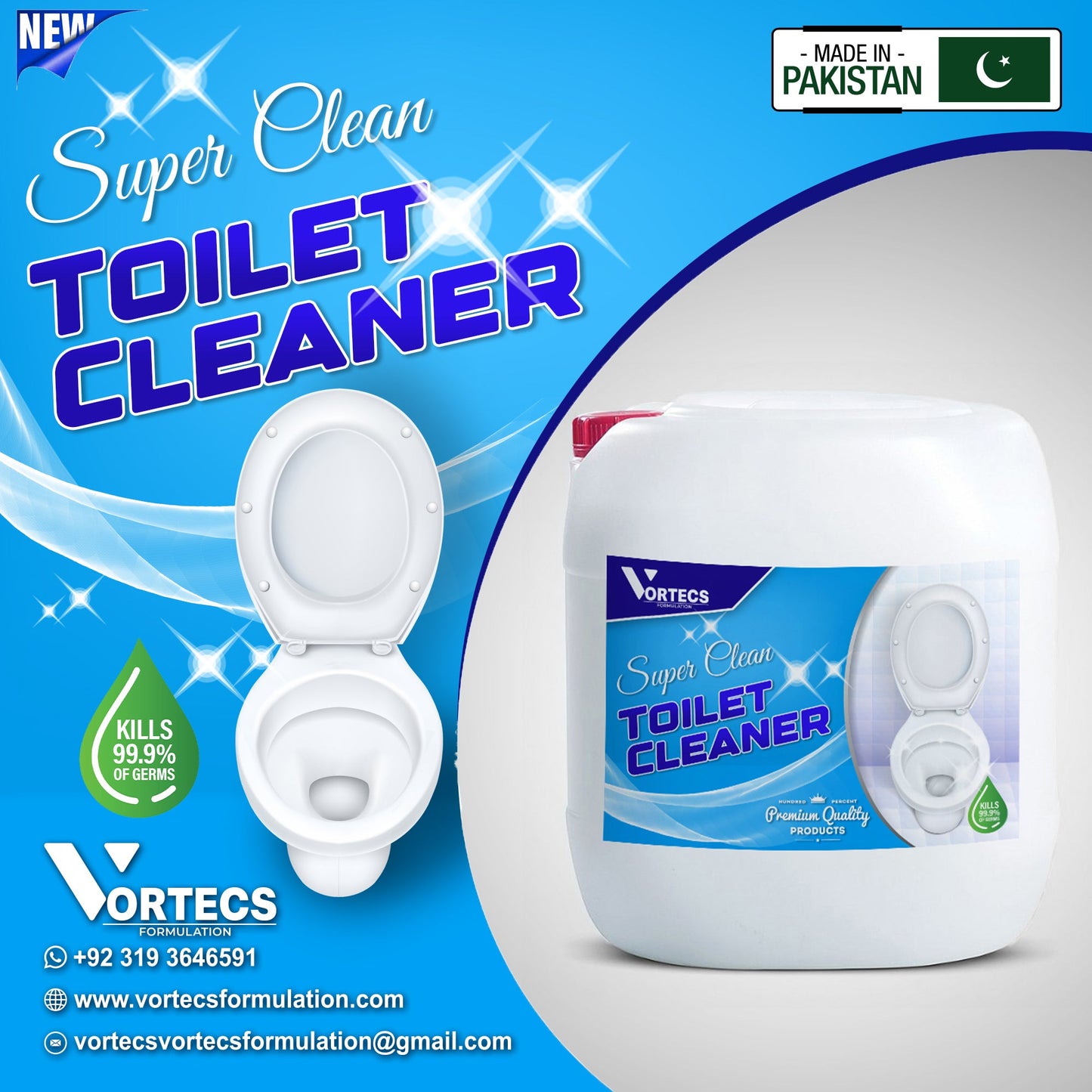 Super Clean Toilet Cleaner Cool Mint Fragrance - 20 litre
