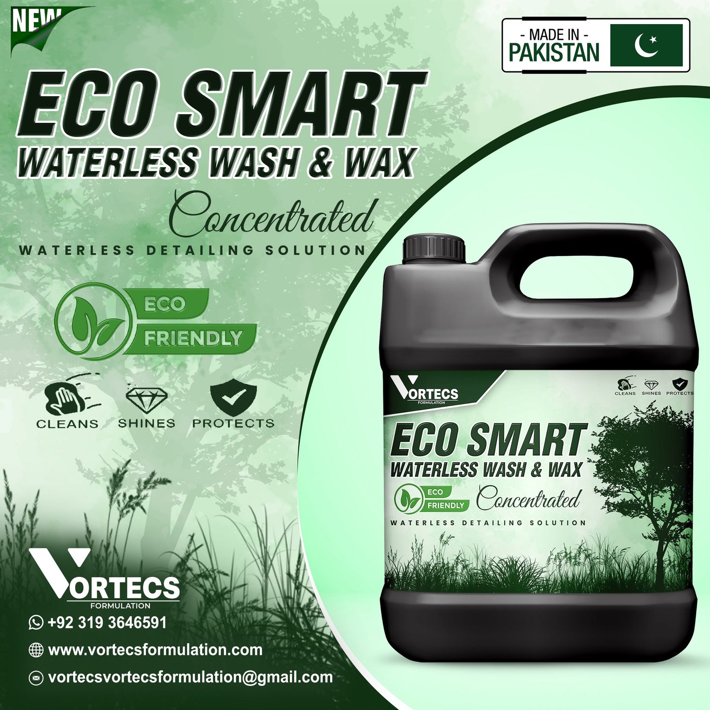 Eco Smart Water Less wash & wax - 4 litre