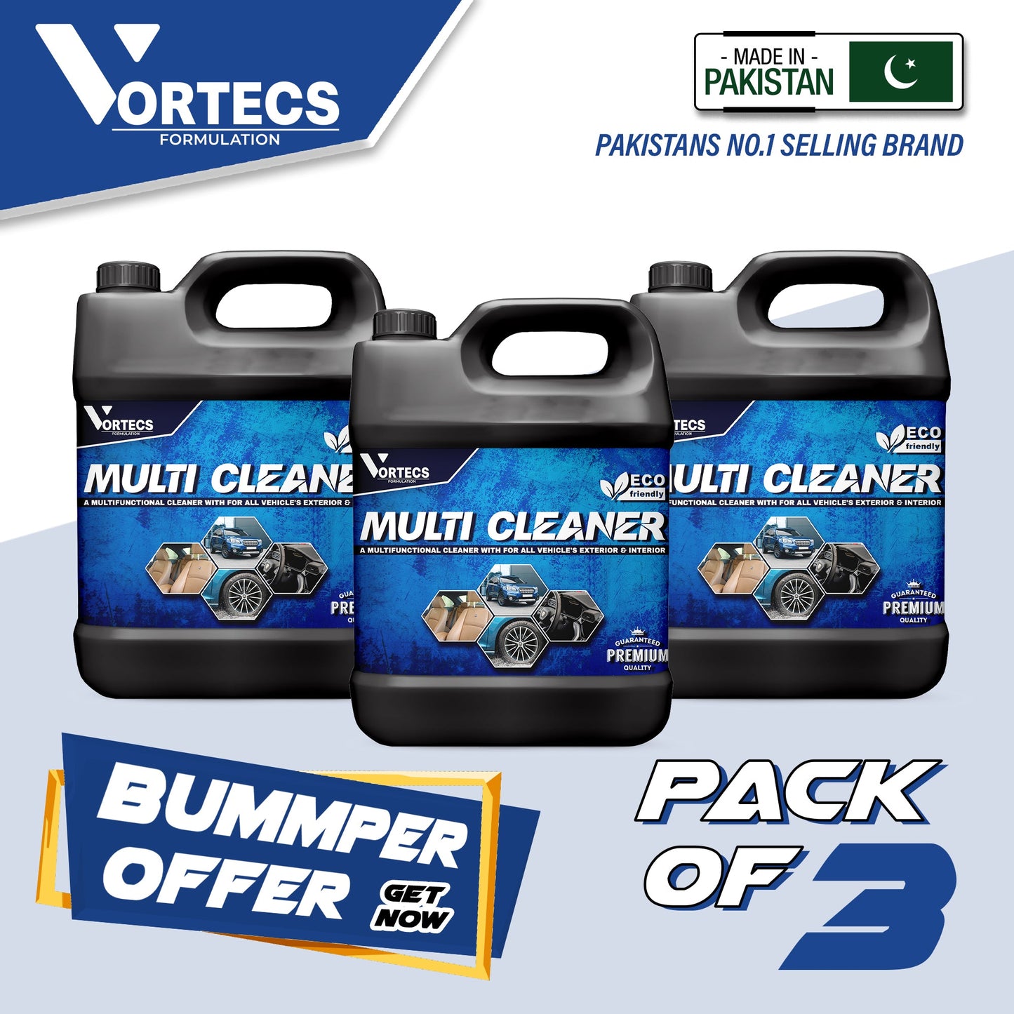 Pack Of 3 Multi / All Purpose Cleaner Ready For Use - 4 litre