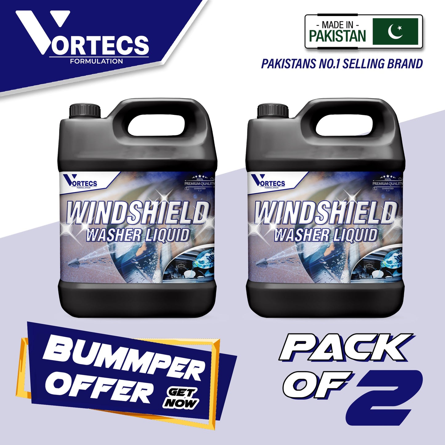 Pack Of 2 Vehicle WindSheild Washer Fluid - 4 litre