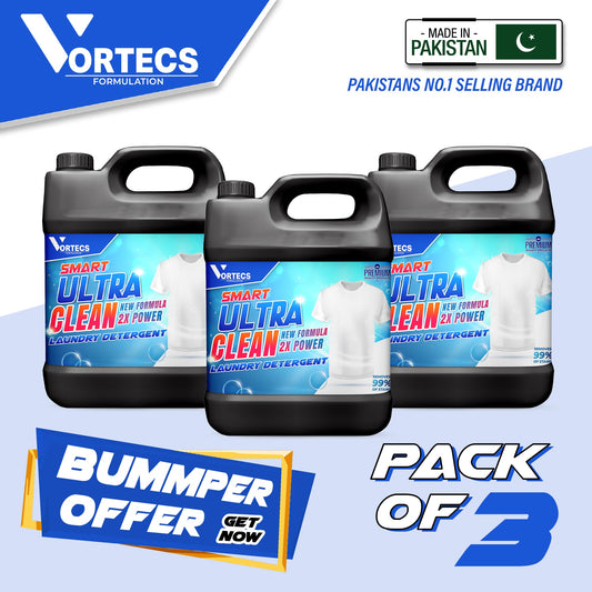 Pack Of 3 Ultra Clean Liquid Laundry Detergent - 4 litre