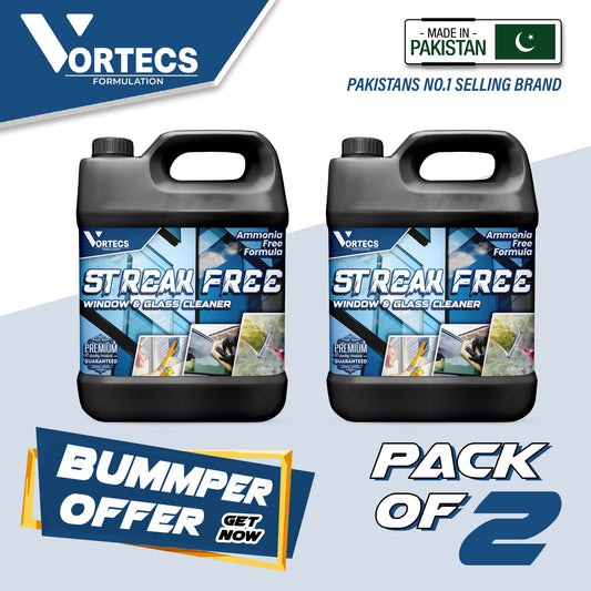 Pack Of 2 Streak Free Glass Cleaner - 4 litre