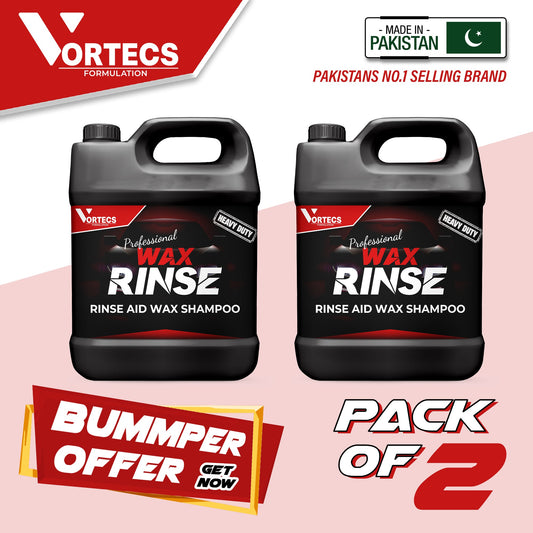 Pack Of 2 Wax Rinse Sealant Car wash & wax shampoo - 4 litre