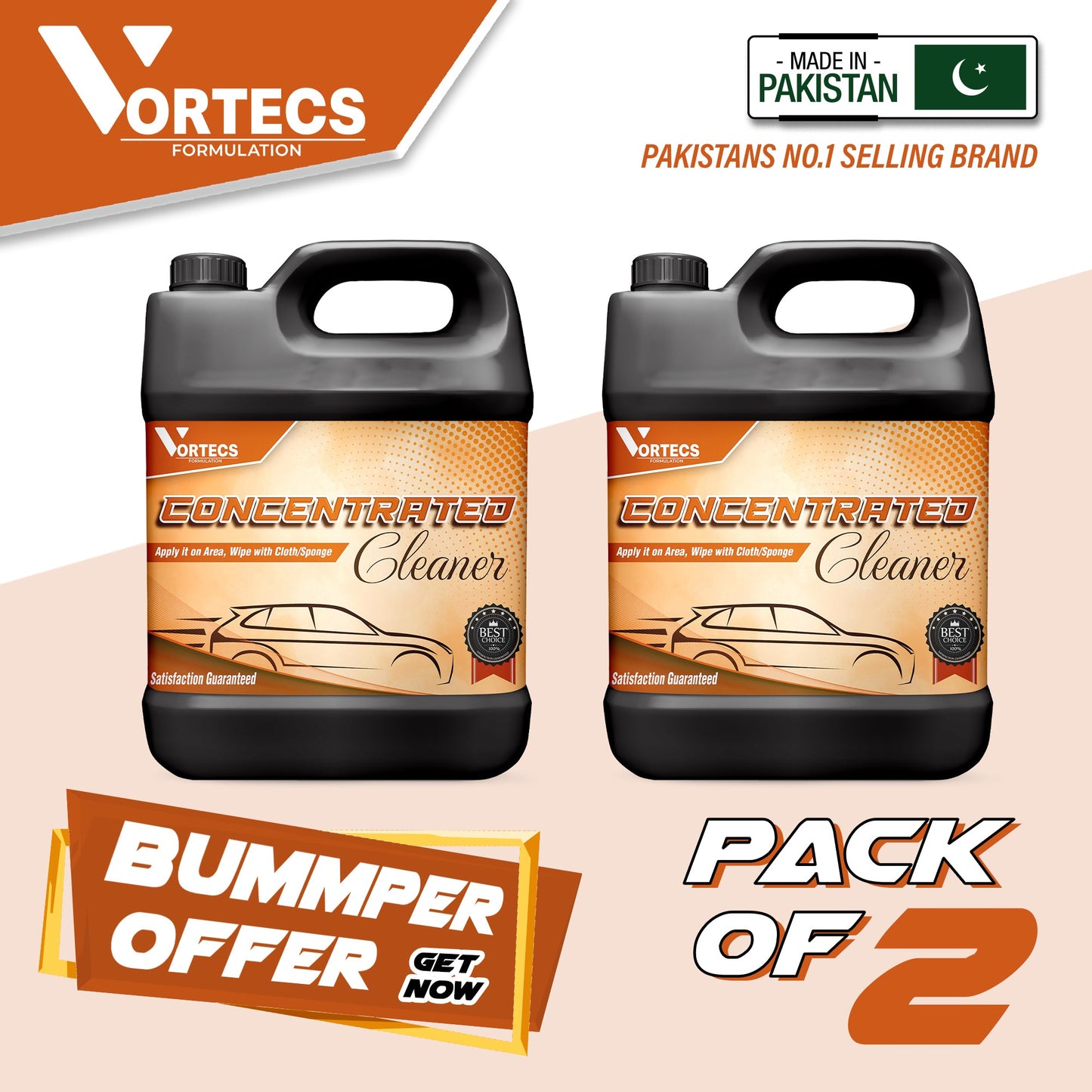 Pack Of 2 Concentrated Cleaner All Purpose Cleaner - 4 litre