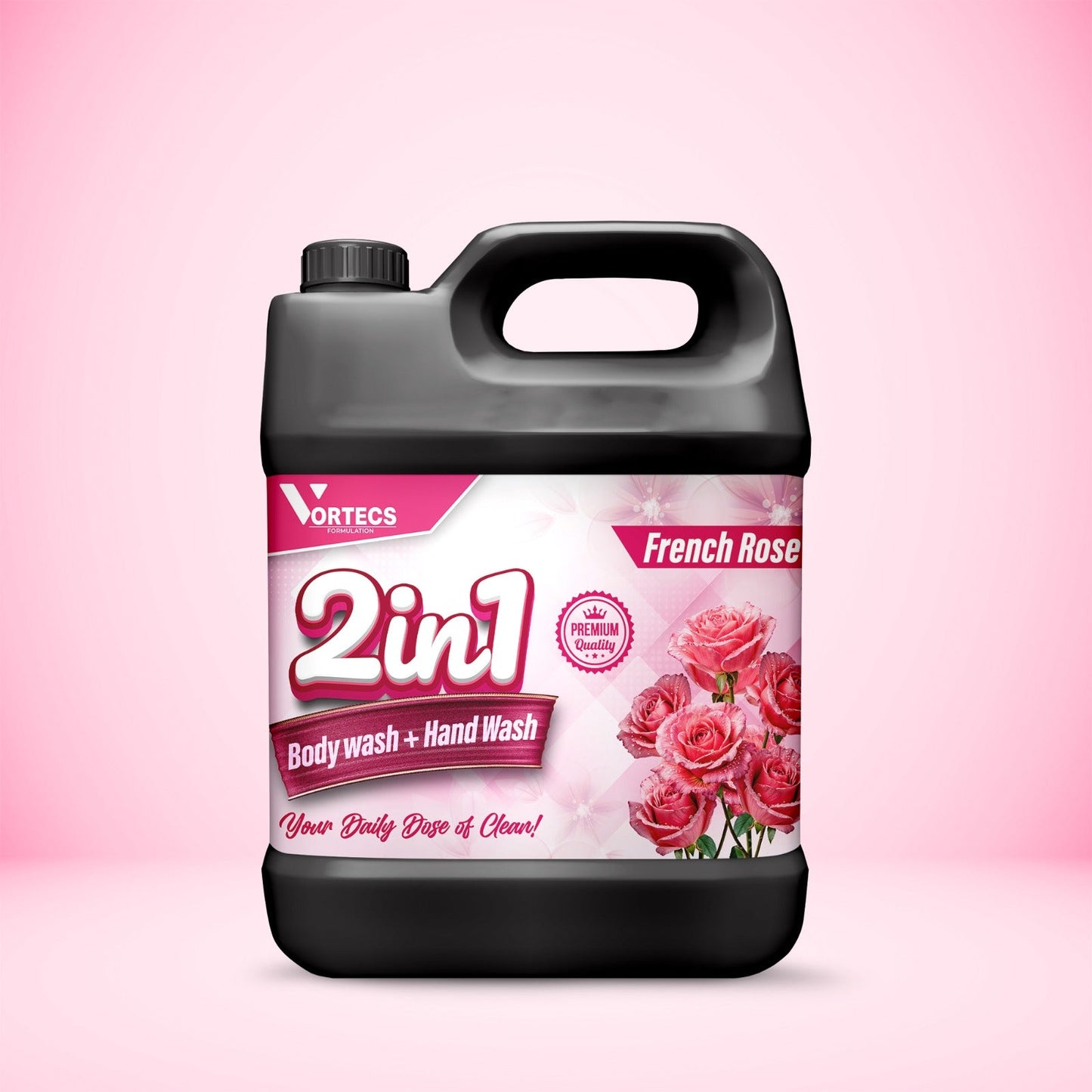 2 in 1 Body Wash + Hand Wash ( French Rose ) - 4 litre