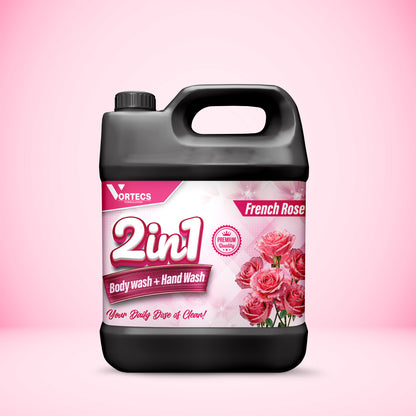 2 in 1 Body Wash + Hand Wash ( French Rose )