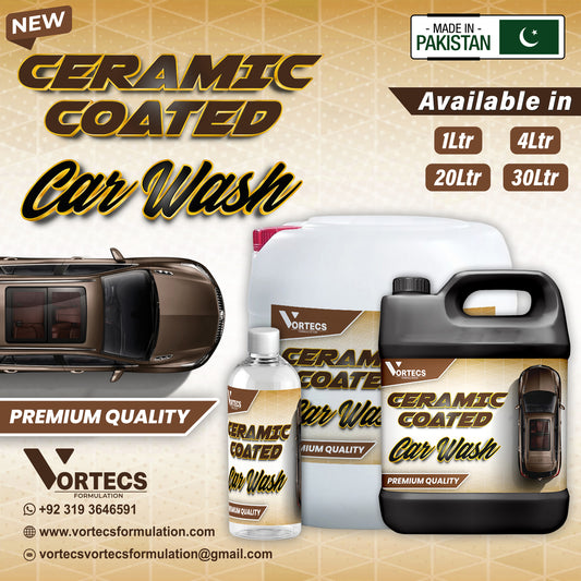 Ceramic coated car wash and wax shampoo
