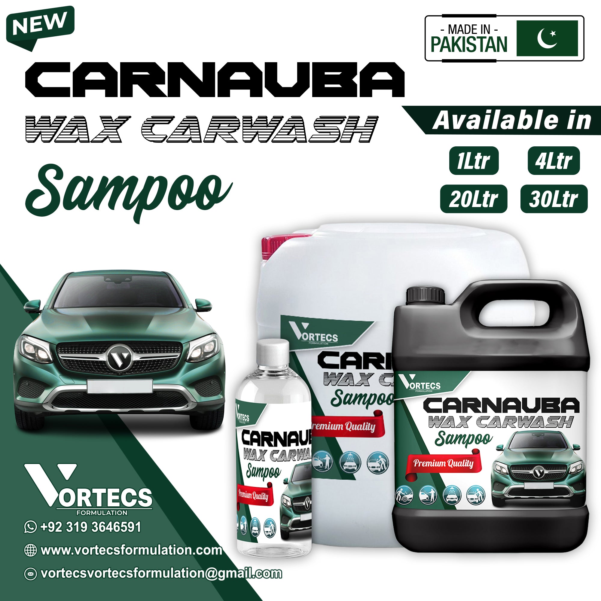 Carnauba Wax Car wash & wax shampoo – VORTECS FORMULATION