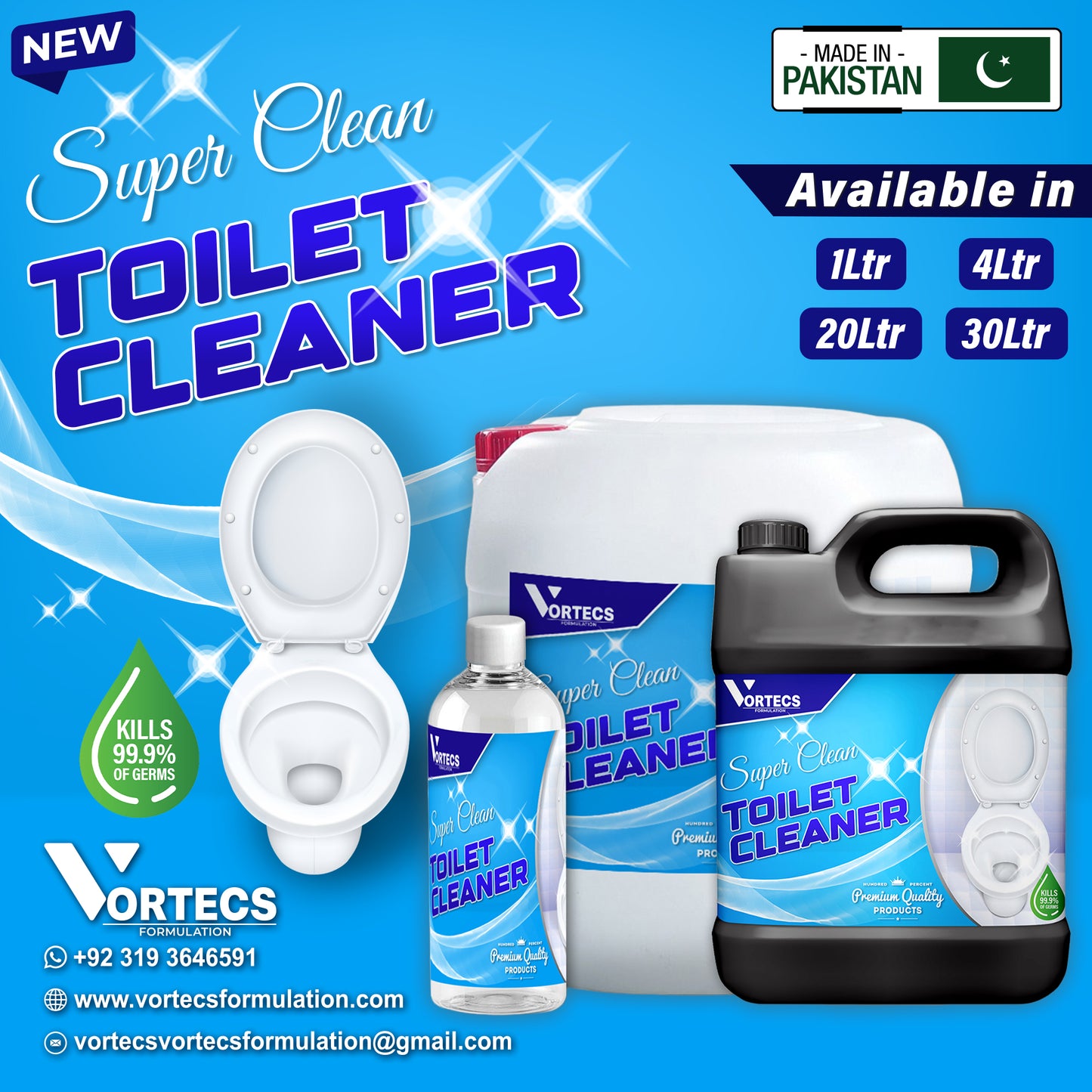 Super Clean Toilet Cleaner Cool Mint Fragrance