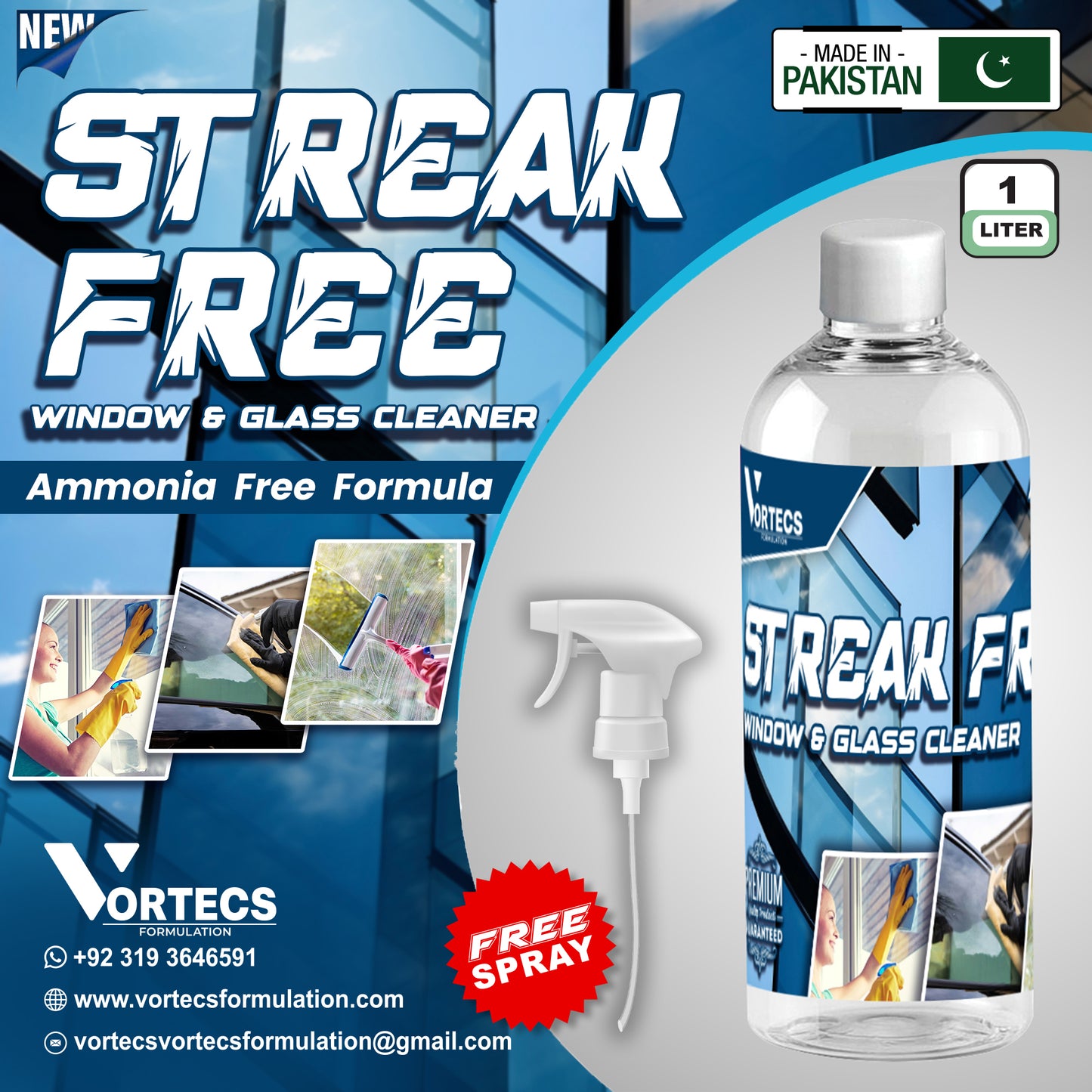 Streak Free Glass Cleaner