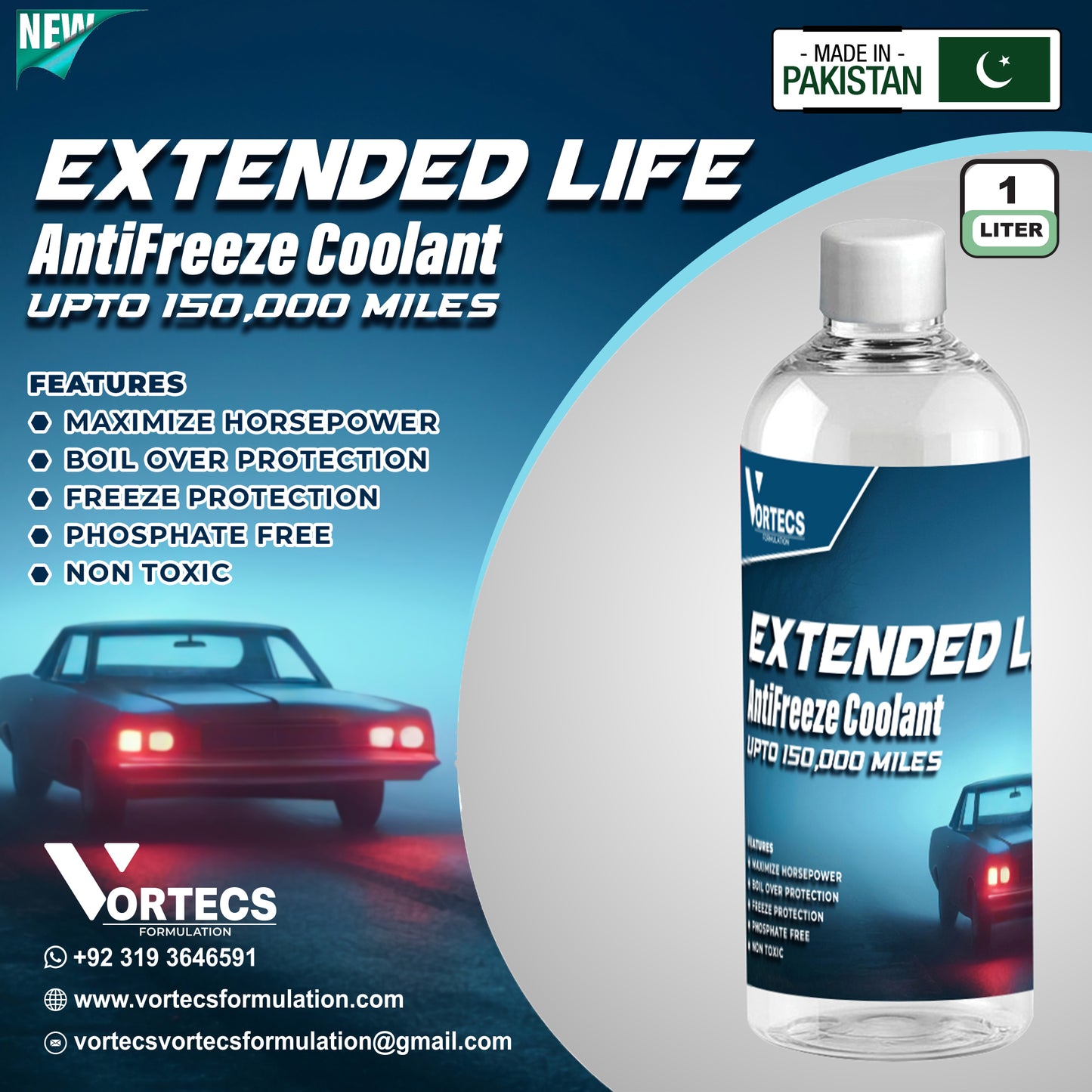 Extended Life Anti-Freeze Coolant For All Vehicle