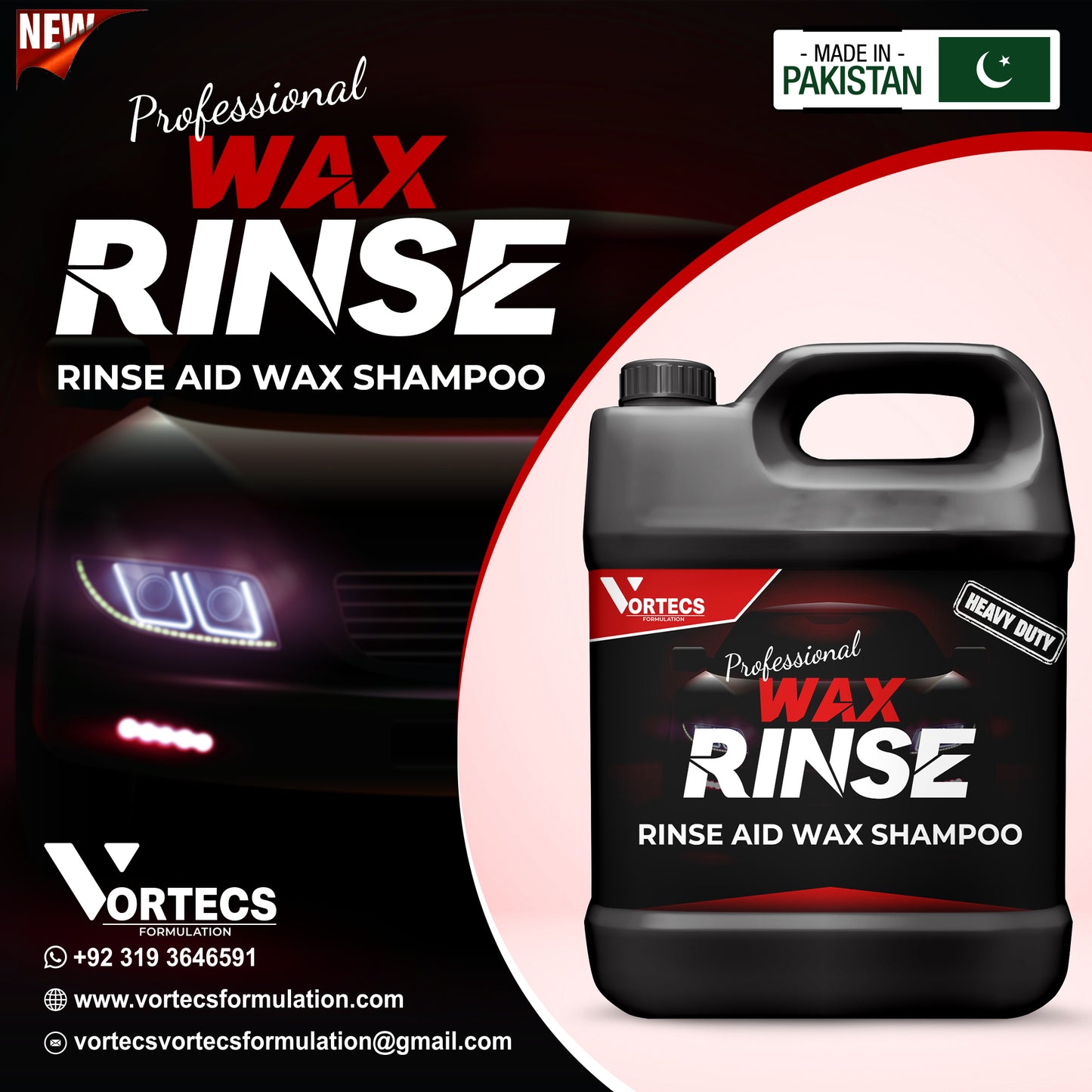 Wax Rinse Sealant Car wash & wax shampoo