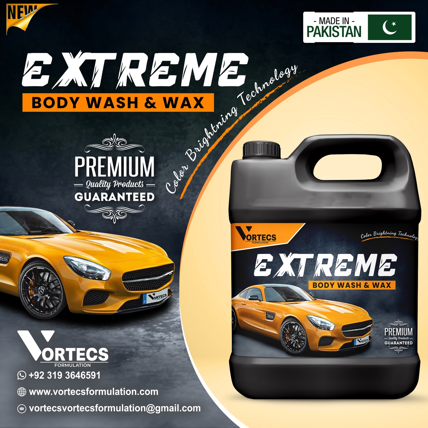 Extreme Body wash + wax car wash shampoo