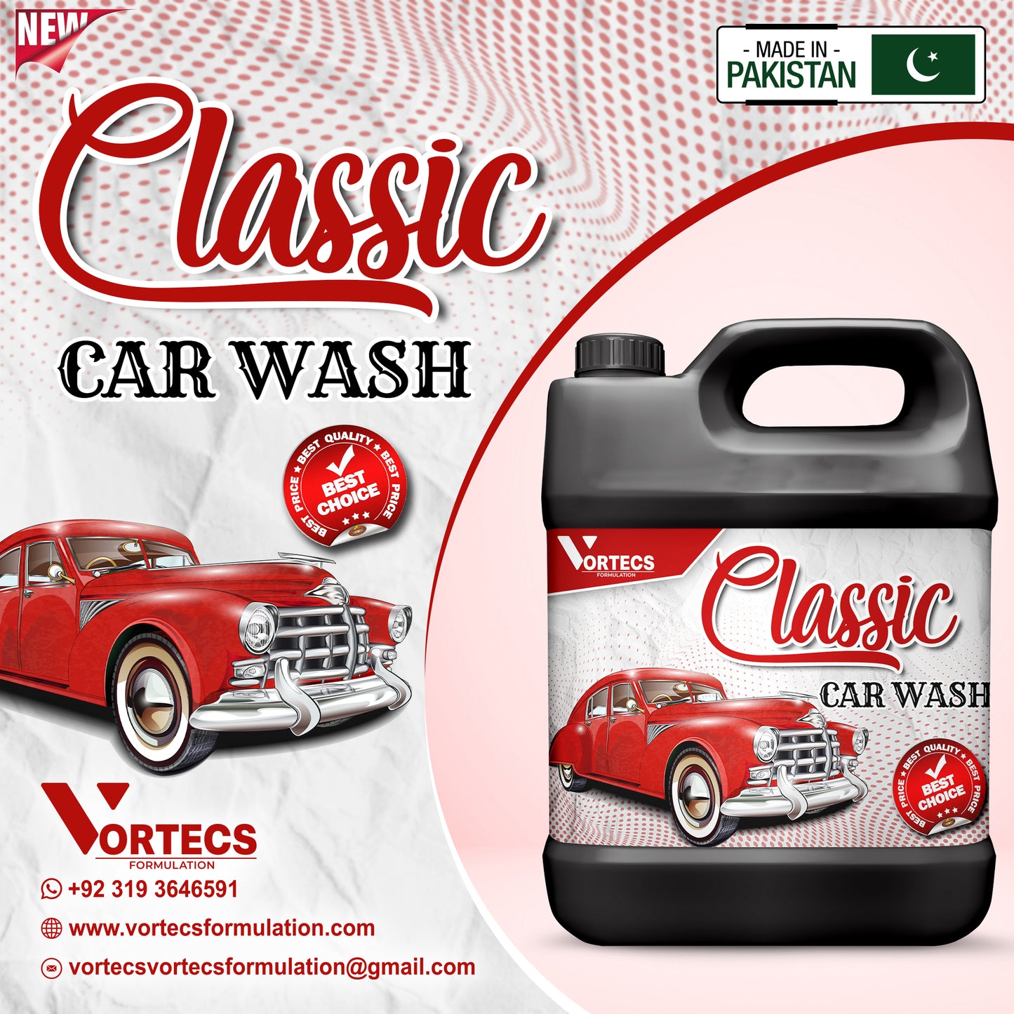Classic Shine car wash & wax shampoo