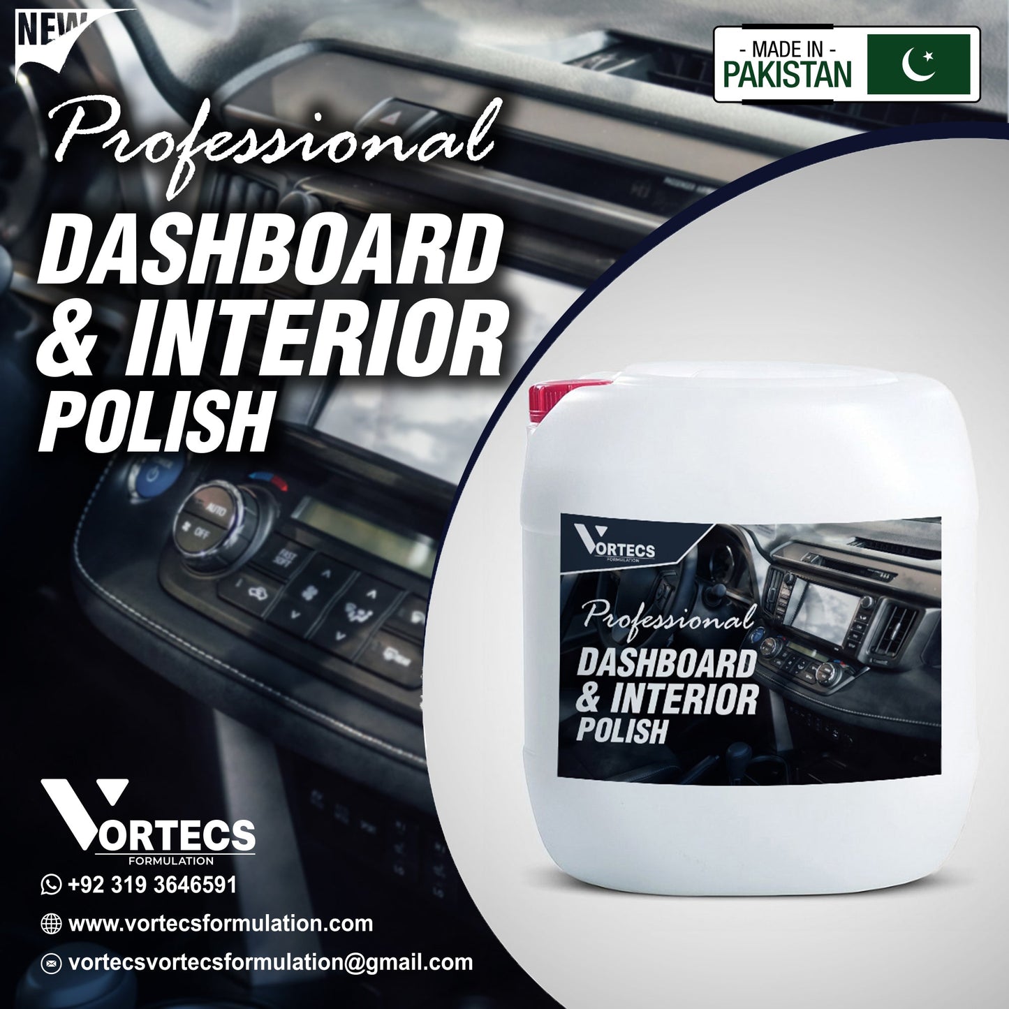 Profesional Dashboard Mat Interior Polish - 20 litre