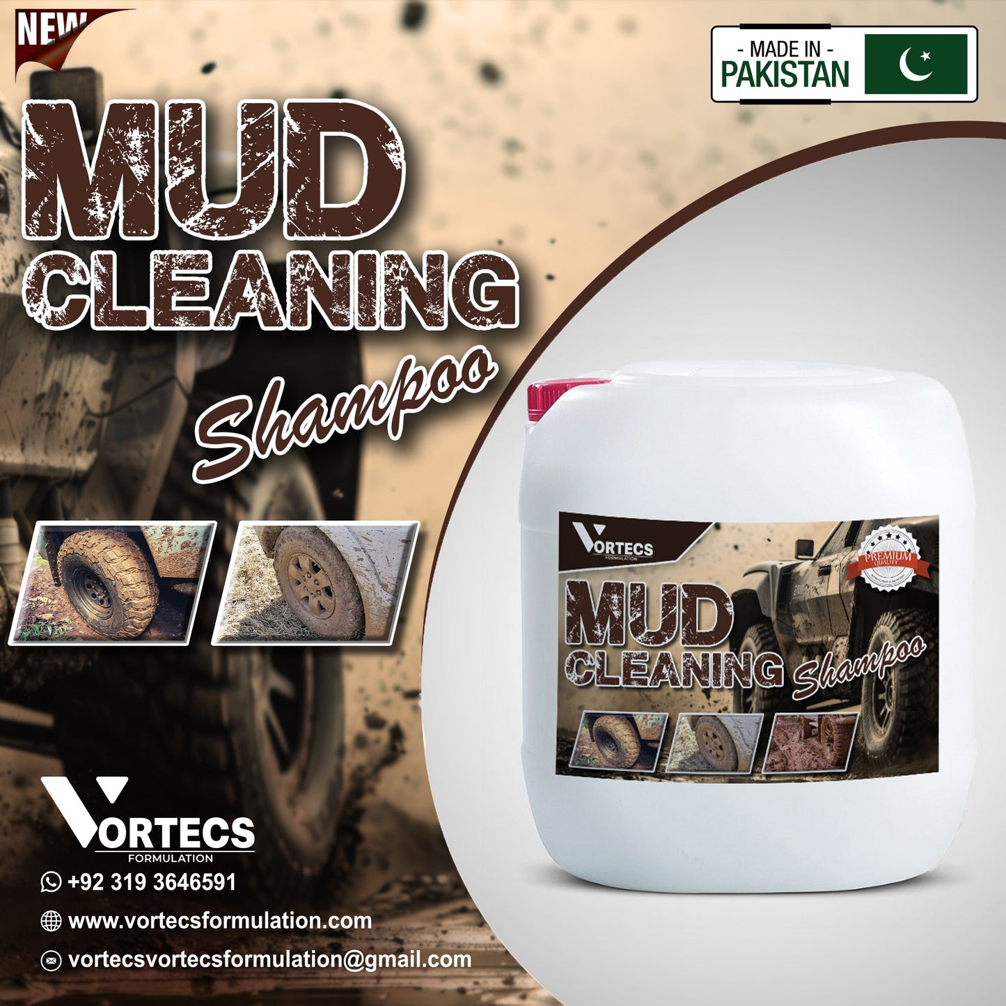 Mud , Dirt Heavy Duty Car wash & wax shampoo - 20 litre